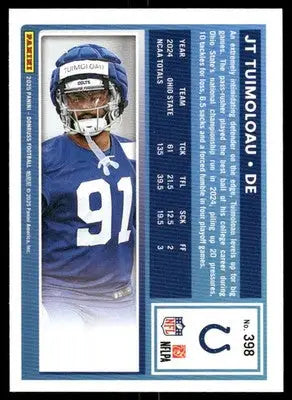 2025 Donruss Rated Rookie JT Tuimoloau #398 Football - Football Card Single
