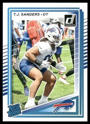 2025 Donruss Rated Rookie T.J. Sanders #351 Football - Football Card Single