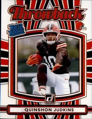 2025 Donruss Rated Rookies Throwback #26 Quinshon Judkins - Football Card Single