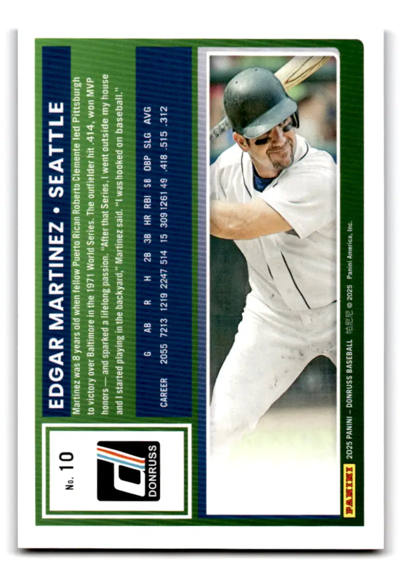 2025 Donruss Red and Blue #10 Edgar Martinez NM-MT Mariners ID:78582 - Baseball Card Single