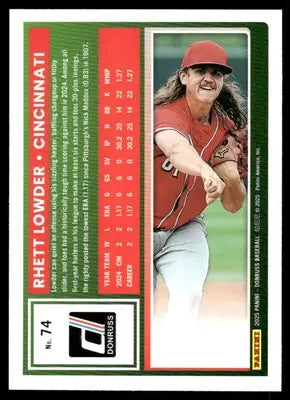 2025 Donruss Rhett Lowder #74 Baseball - Baseball Card Single