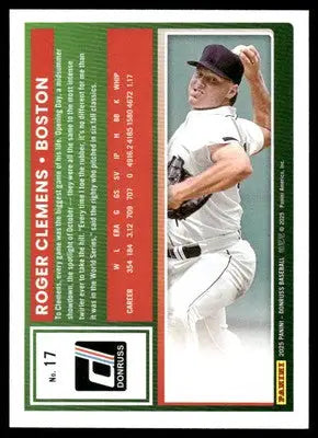 2025 Donruss Roger Clemens #17 Baseball - Baseball Card Single