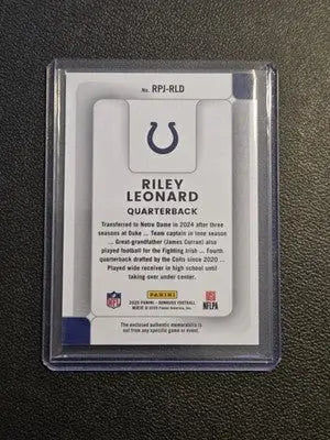 2025 Donruss #RPJ-RLD Riley Leonard Rookie Phenom Jerseys - Football Card Single