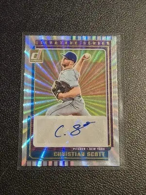 2025 Donruss #SG-CST Christian Scott Signature Series Team - Ball in R/hand - Baseball Card Single