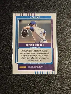 2025 Donruss #SG-KMR Kumar Rocker Signature Series - Baseball Card Single