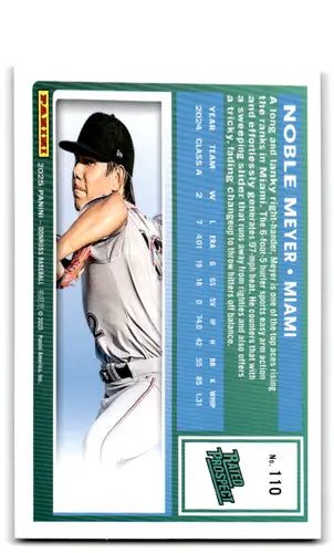 2025 Donruss Stars #110 Noble Meyer NM-MT RC Rookie 025/250 Marlins Rat ID:79817 - Baseball Card Single