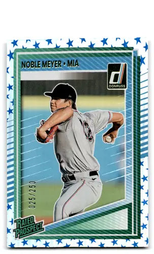 2025 Donruss Stars #110 Noble Meyer NM-MT RC Rookie 025/250 Marlins Rat ID:79817 - Baseball Card Single