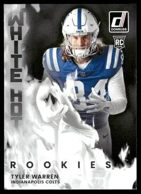2025 Donruss White Hot Rookies Tyler Warren #WHR-TWR RC Football - Football Card Single