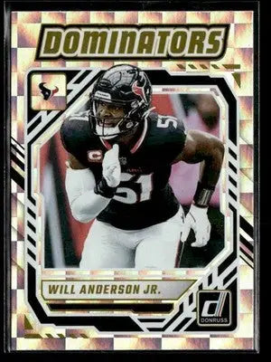 2025 Donruss Will Anderson Jr. #DOM-WAN Dominators Houston Texans - Football Card Single