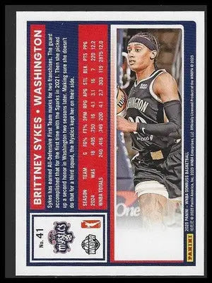 2025 Donruss WNBA #41 Brittney Sykes Holo - Basketball Card Single