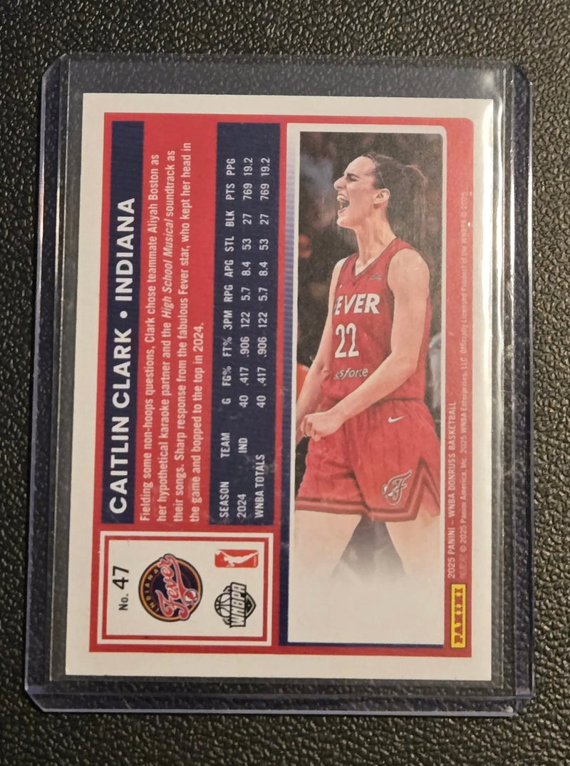 2025 Donruss WNBA #47 Caitlin Clark - Basketball Card Single
