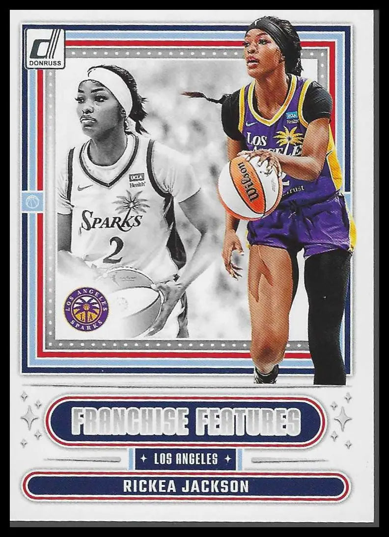2025 Donruss WNBA #8 Rickea Jackson Franchise Features Los Angeles Sparks - Basketball Card Single