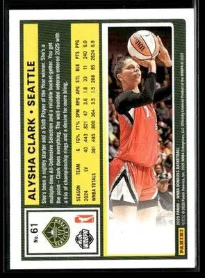 2025 Donruss WNBA Alysha Clark #61 Holo Seattle Storm - Basketball Card Single