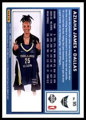 2025 Donruss WNBA Aziaha James RC 95 Dallas Wings