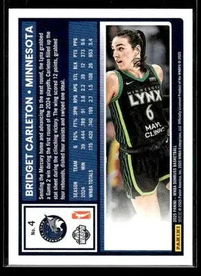 2025 Donruss WNBA Bridget Carleton #4 Minnesota Lynx - Basketball Card Single
