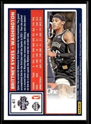 2025 Donruss WNBA Brittney Sykes #41 Washington Mystics - Basketball Card Single