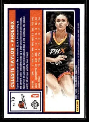 2025 Donruss WNBA Celeste Taylor #78 Phoenix Mercury - Basketball Card Single