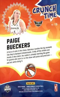 2025 Donruss WNBA Crunch Time Press Proof #19 Paige Bueckers