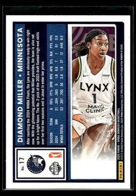 2025 Donruss WNBA Diamond Miller #17 Minnesota Lynx - Basketball Card Single