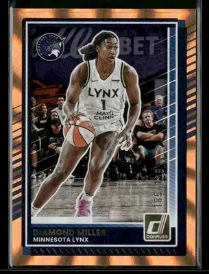 2025 Donruss WNBA Diamond Miller #17 Orange Laser SN #/199 Minnesota Lynx - Basketball Card Single
