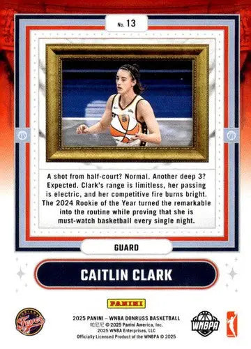2025 Donruss WNBA Franchise Features #13 Caitlin Clark NM Near Mint ID:83136 - Basketball Card Single