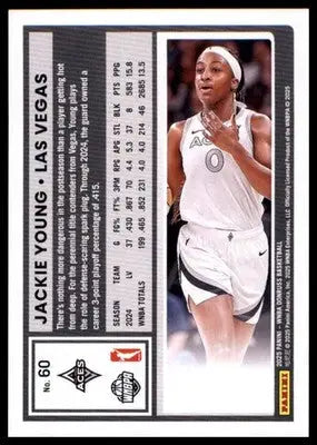 2025 Donruss WNBA Jackie Young 60 Las Vegas Aces - Basketball Card Single