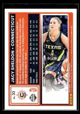 2025 Donruss WNBA Jacy Sheldon #33 Connecticut Sun - Basketball Card Single