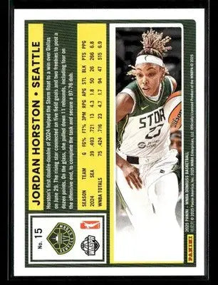 2025 Donruss WNBA Jordan Horston #15 Holo Seattle Storm - Basketball Card Single
