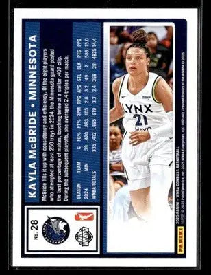 2025 Donruss WNBA Kayla McBride #28 Minnesota Lynx - Basketball Card Single