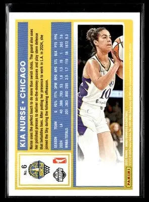 2025 Donruss WNBA Kia Nurse #6 Chicago Sky