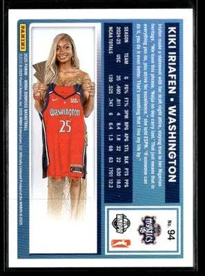 2025 Donruss WNBA Kiki Iriafen #94 RC Washington Mystics - Basketball Card Single