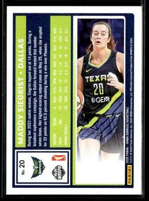 2025 Donruss WNBA Maddy Siegrist #20 Dallas Wings - Basketball Card Single