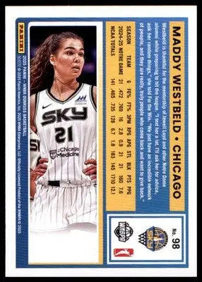 2025 Donruss WNBA Maddy Westbeld RC 98 Chicago Sky - Basketball Card Single