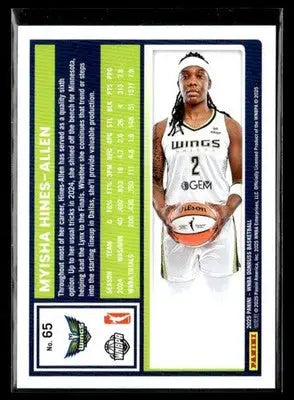 2025 Donruss WNBA Myisha Hines-Allen #65 Dallas Wings