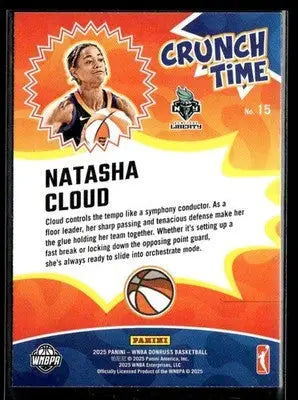 2025 Donruss WNBA Natasha Cloud #15 Crunch Time New York Liberty - Basketball Card Single