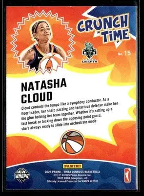 2025 Donruss WNBA Natasha Cloud #15 Crunch Time Press Proof Purple Liberty - Basketball Card Single