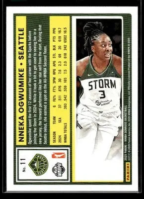 2025 Donruss WNBA Nneka Ogwumike #11 Seattle Storm - Basketball Card Single