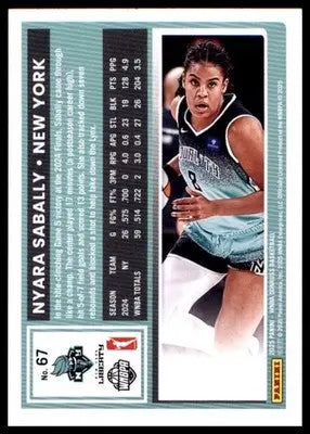 2025 Donruss WNBA Nyara Sabally 67 New York Liberty - Basketball Card Single