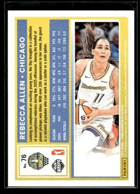 2025 Donruss WNBA Rebecca Allen #76 Chicago Sky - Basketball Card Single