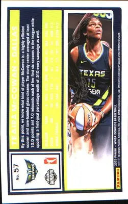 2025 Donruss WNBA Red Holo #57 Teaira McCowan SN #/299 - Basketball Card Single