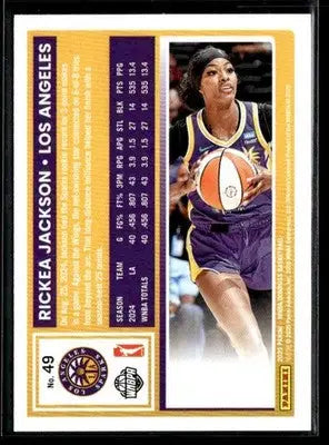 2025 Donruss WNBA Rickea Jackson #49 Los Angeles Sparks - Basketball Card Single