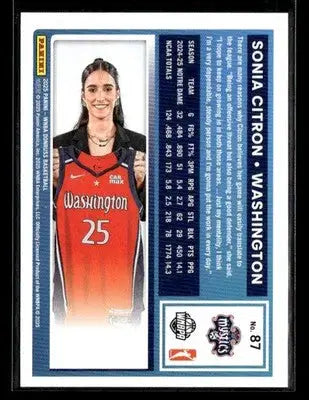 2025 Donruss WNBA Sonia Citron #87 Green Laser RC Washington Mystics