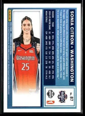 2025 Donruss WNBA Sonia Citron #87 RC Washington Mystics - Basketball Card Single