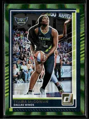 2025 Donruss WNBA Teaira McCowan #57 Green Laser Dallas Wings - Basketball Card Single