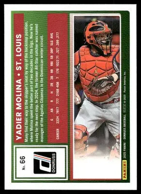 2025 Donruss Yadier Molina #66 Baseball - Baseball Card Single