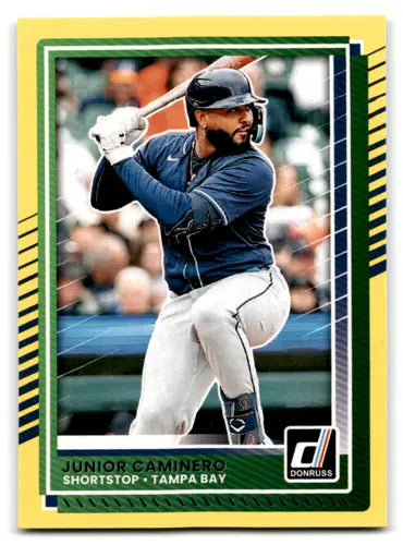 2025 Donruss Yellow Flood #40 Junior Caminero NM-MT Rays ID:79119 ID:79119