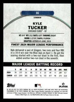 2025 Finest #86 Kyle Tucker - Baseball Card Single