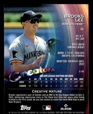 2025 Finest #C-26 Brooks Lee Creators - Baseball Card Single