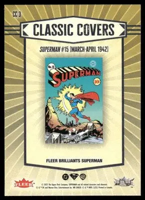 2025 Fleer Brilliants Classic Covers Superman #CC-3 - DC Card Single