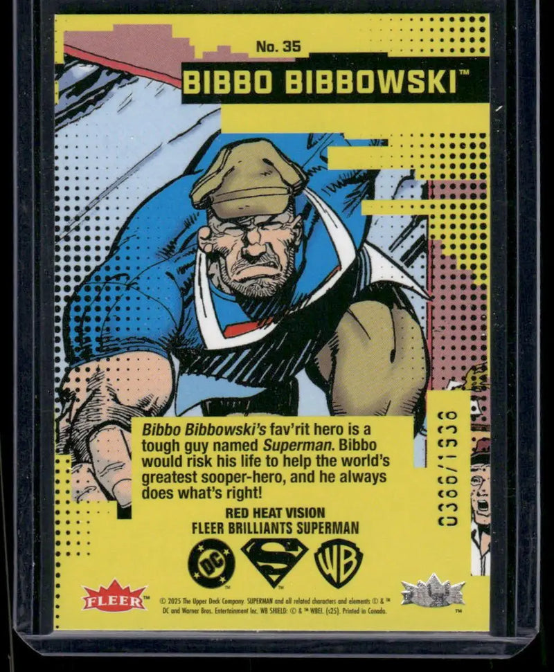 2025 Fleer Brilliants Superman Bibbo Bibbowski 0386/1938 #35 - DC Card Single